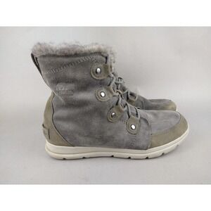Sorel Gray Suede Fur-Lined Winter Boots